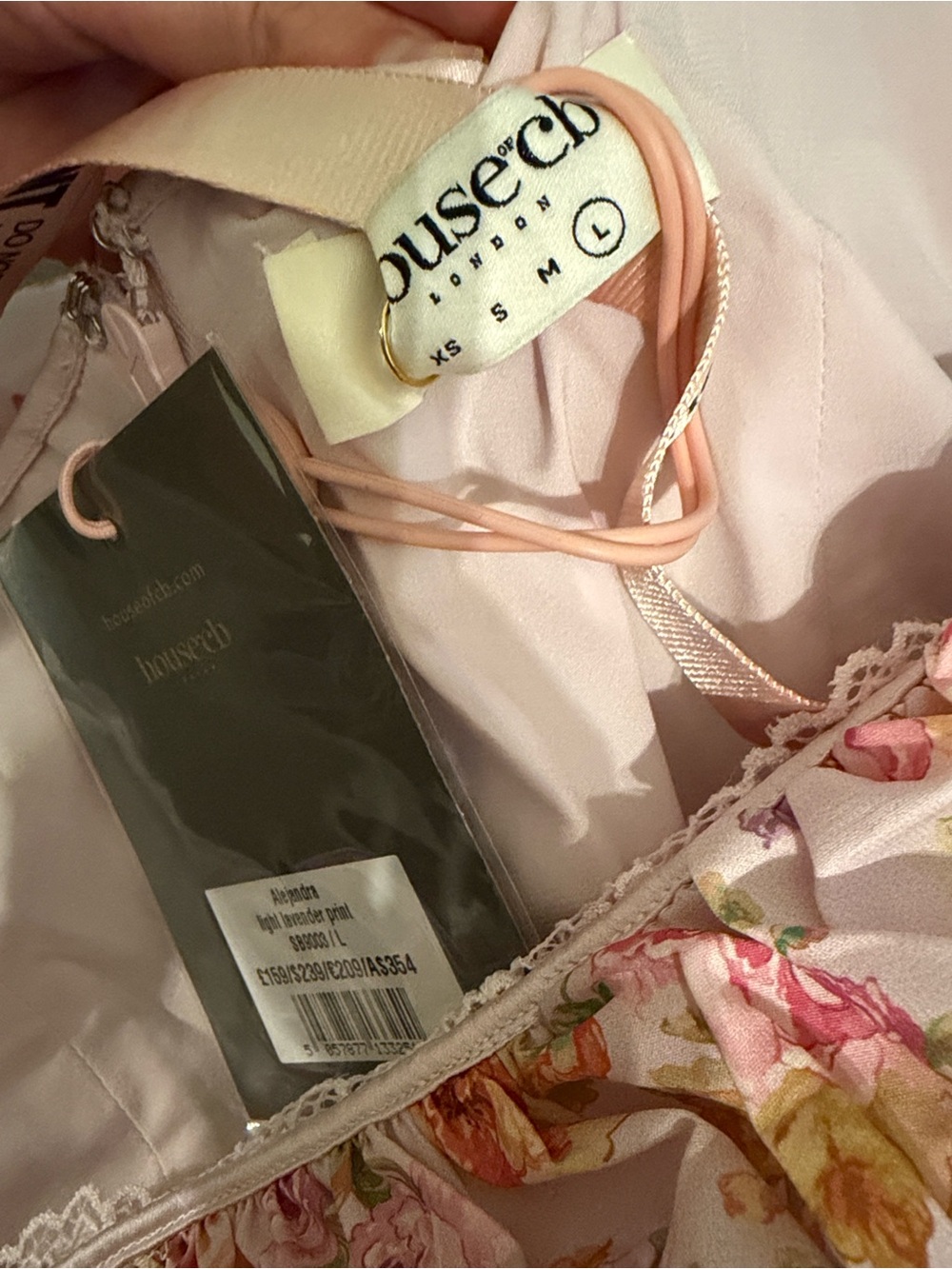 💜Firm Price💜Hose of CB Alejandra light lavender print corset dress - Picture 12 of 16